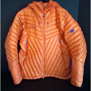 Mammut Eiger Extreme Orange Puffer Hooded Jacket Mens XXL